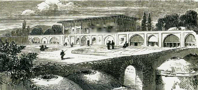 Tebriz'i gösteren bir gravür 