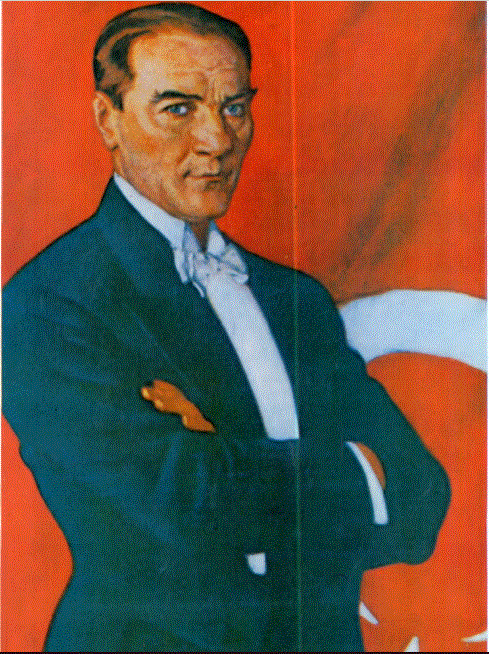 Atatürk'ün Prof. Arthur Kampf tarafından yapılmış (1927) tablosu.