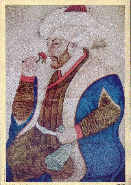 Fatih Sultan Mehmed H an’ın hayatının son yılların da Nakkaş Sinan Bey tarafından çizilm iş resmi