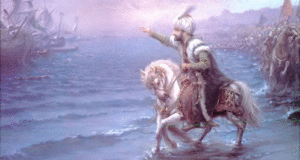 Fatih Sultan Mehmed Han'ın atını denize sürmesi (20 Nisan U53)