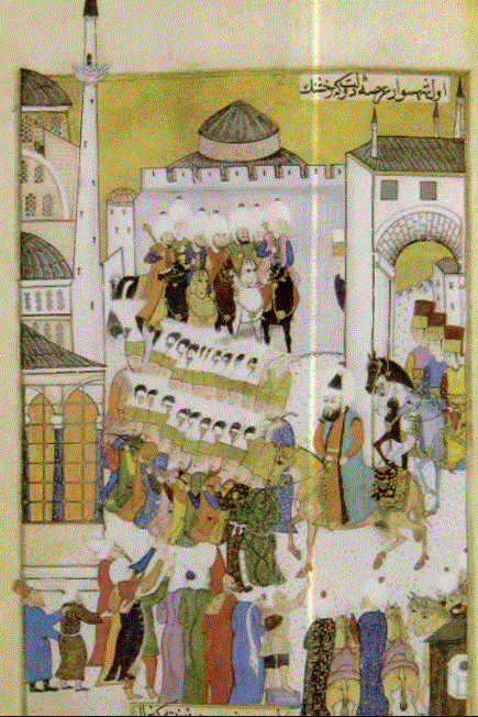 Sultan Üçüncü Murad bayram namazına giderken