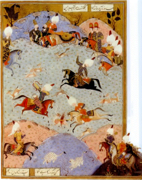 Kanûni Sultan Süleym an, şehzadeleriyle av sırasında
