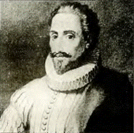 İspanyol roman yazarı Miguel de Cervantes.