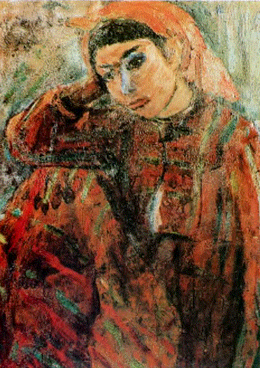 Malik Aksel, Alman anlatımcılığından ve izlenimciliğinden etkilenmekle birlikte, Kız Çocuğu adlı bu tablosunda da görüldüğü gibi, yapıtlarında yerli konuları işlemiştir.